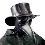 Schwarz Pest Arzt Maske - Lange Nase Vogel Schnabel Steampunk Halloween Kostüm Requisiten Maske, unisex children adult