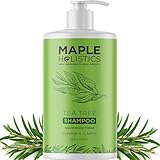 Teebaumö1-Shampoo, sulfatfrei, tiefenreinigendes, veganes Teebaum-Shampoofür fettiges Haar und Kopfhaut, tägliches klärendes Shampoo zumAufbau mit ätherischem Rosmarinöl für alle Haartypen, 600 ml