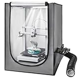VEVOR 3D-Druckergehäuse Druckerzelt (55 x 65 x 75 cm), staubdichte & wasserfeste Schutzhülle mit konstanter Temperatur & LED-Beleuchtung, kompatibel mit Photon Mono/Mars 3, FDM/LCD-Drucker