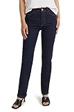 C&A Damen 5-Pocket Jeans Casual Straight High Rise/High Waist Stretch|Baumwolle|Polyester|Denim Jeans-dunkelblau 38 S-L-R