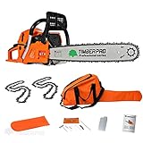 TIMBERPRO Thermo-Kettensäge 61,5 cm3, Leistung 3,6 PS, Führung 50 cm + 2 Ketten