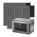 ALLPOWERS R3500 Tragbares Powerstation 3168Wh LiFePO4 Mobiler Stromspeicher AKKU Solar Generator 3500W (6000W Peak) Steckdose mit 2x 600W Solarpanels für Camping Garten RV Reise Notfall Balkon