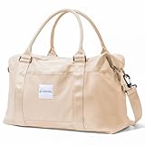 Carrywell (Nicht in China hergestellt) Reisetasche, Sporttasche, Sporttasche, Wochenendtasche für Frauen, Beige, Large, Reisetasche