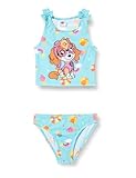 Paw Patrol Tankini Badeanzug mit Schleifen für Mädchen - Skye Zweiteiler Kinder Schwimmanzug Blau (as3, numeric, numeric_110, numeric_116, regular)