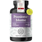 NATURE LOVE® Passionsblume Extrakt - 240 Kapseln, 4 Monatsvorrat. 750mg Extrakt 5:1 (entspricht 3750mg) pro Tagesdosis. Ohne unerwünschte Zusätze, hochdosiert, vegan, deutsche Produktion