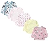 TupTam Baby Mädchen Langarm Wickelshirt Baumwolle 5er Set, Farbe: Mehrfarbig 10, Größe: 50