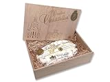 Bäckerei Eckert - Dresdner Christstollen ® Rosinenstollen Weihnachtsstollen (Rosinenstollen 1,5kg) in Premium Holz-Stollenkiste