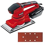 Einhell Schwingschleifer TE-OS 2520 E (250 W, 115x230 mm, Drehzahlanpassung, Absaugadapter, Klett-Schleifpapier P120, Koffer)