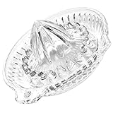 AUTSUPPL Manuelle Saftpresse aus Glas Zitronenpresse mit Griff Tragbarer Handentsafter für Zitrusfrüchte Praktisch für Zuhause Café und Camping