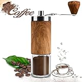 Kaffeemühle, Kaffeemühle Manuell mit Keramikmahlwerk, Kaffeemühle Hand, Manuelle Kaffeemühlen, Coffee Grinder Einstellbare Mahlgradstufen für Camping Zuhause Büro Outdoor Unterwegs Reise