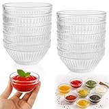 Prebarfun 10 Stück Dip Schälchen aus Glas, 75ml Mini...