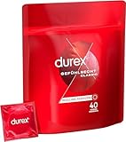 Durex Gefühlsecht Classic Kondome – Dünne Kondome mit anatomischer Easy-On-Form & mit Silikongleitgel befeuchtet – 40er Pack (1 x 40 Stück)