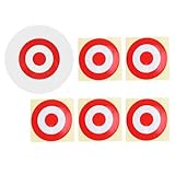 DANAIXZ Eva-Bogenschießenziel, rundes bewegliches Ziel, hohe Zähigkeit, tragbar, mit 5 Ersatzpapieren für die Verbesserung der Outdoor-Übungsfähigkeiten