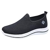 Weiss Sneaker Damen Schwarz Turnschuhe Wanderschuhe Fitnessstudio Schuhe Sommer Elegant Flach Sport Laufen Sommerschuhe Workout Running Trekkingschuhe