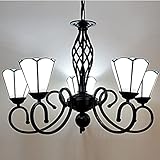 TQHGM S 15,2 cm Deckenlampe, Deckenleuchte, mediterrane Hängeleuchte, für Esszimmer, Korridor, Korridor, Küche, Warminsel, Weiß, 5 Köpfe