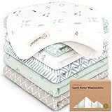 6pk Baumwolle Baby Waschlappen für Neugeborene - Soft Bio-Baumwolle Musselin Waschlappen Baby Jungen, Mädchen, Säugling Kleinkinderhandtücher, Saugfähig, Sanft für empfindliche Haut (Nordic)