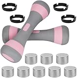 Belle Vous 2er Pack verstellbare Hanteln 3-In-1 Set - 1-2KG/2.2-4.4lbs Kurzhanteln mit 8x 250g/0.55lbs - für Männer und Frauen - adjustable dumbbells - Hantel Set verstellbar