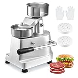 VEVOR Kommerzieller Burger-Patty-Maker, 100 mm, Hamburger-Rind-Patty-Maker, Strapazierfähig, Lebensmittelechter Edelstahl Burgerpresse, Küchenfleischformer