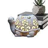 Solar Schildkröte Laterne Wasserdicht LED Licht Gartenleuchte mit Solarpanel Tierfigur Dekor Außenbeleuchtung mit Haltbarkeit Laterne für Hof Terrasse Veranda Rasen