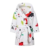 Schlafanzug Jungen 140 146 Kleinkind Kinder Baby Jungen Mädchen Mit Kapuze Warm Flanell Fleece Handtuch Bademantel Cartoon Bademantel Weicher Pyjama Nachtwäsche Bademantel 146 Fleece (L, 4-5 Years)