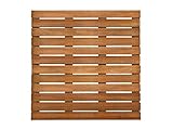 Belladoor Terrassenfliese Bangkirai | 1 Stück x 100 x 100 x 2,4 cm = 1 m² | Fein Geriffelt | Holzfliese | Terrassenfliesen aus Bangkirai-Holz | Beständiger Balkon-Bodenbelag | 14 Latten