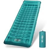 Glymnis Isomatte Camping Aufblasbare Luftmatratze Outdoor 12CM Verdicktes Aufblasbare Matratze mit Fußpresse Pumpe und Kissen ultraleichte wasserdichte Matratze für Wandern Reisen Camping