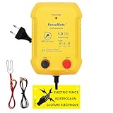 FenceMate 230V Weidezaungerät 1J für 4 bis 20 km, Spitzenspannung 10kV für Geflügel, Hobbytiere, Steuergerät zum Schutz von Gärten und Grundstücken