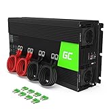 Green Cell 3000W/6000W 12V auf 230V Volt kfz Spannungswandler Wechselrichter Power Solar Inverter DC AC Umwandler Stromwandler Fahrzeuge Wohnwagen Auto Modifizierte Sinus Sine Wave Autoladegerät