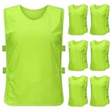 PTJJXA 6 Stück Leibchen Fußball Set, Sport Trikot Leibche 62x65 cm, Trainingsleibchen Erwachsene xl Geeignet für 170-200cm Höhe Herren Damen, Basketball Trainingsweste Fussball (Grün)