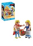 PLAYMOBIL Asterix 71544 Tragicomix und Falbala, verliebtes Paar aus dem Asterix-Universum, inklusive Blumenstrauß, Schwert und mehr, fantasievolles Spielzeug für Kinder ab 5 Jahren