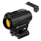 FOCUHUNTER Kamera-Leuchtpunktvisier 1x22 mm mit 21 mm niedriger und hoher Picatinny-Schienenhalterung, 3 MOA Shake Awake-Aktivierung, Leuchtpunktvisier mit Kamerablitzschuhhalterung