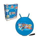 Lexibook Paw Patrol Helfer auf Vier Pfoten Chase Aufblasbarer Hüpfball, Inbegriffenen manuellen Pumpe, Sicherer und widerstandsfähiger Kunststoff, Blau, BG040PA