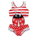 liangp Mädchen Ice One Badeanzug Kinder Sommer Strand Tragen Badeanzug Kind Badeanzug Baby Bikini 86 Bikini Kind 86 (A-Red, 12-18 Months)