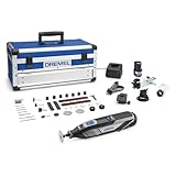 Dremel 8240 Akku-Rotationswerkzeug, 12V 2Ah Lithium-Ionen-Akku, Multifunktionswerkzeug Set mit 5 Auf-und Vorsätzen, 65 Zubehören, variable Drehzahl 5.000–35.000/min, und schnelle Ladezeit