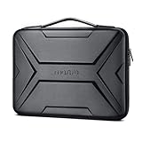 MOSISO 15-16 Zoll Hartschale Laptoptasche, 15,6 Zoll Wasserdichte Stoßfeste Laptop Hülle Tasche Kompatibel mit MacBook HP Dell, Künstlerische Geometrische EVA Trage Laptophülle mit Griff, Schwarz