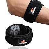 INDEEMAX 1 Pack Ellenbogenbandage Männer Damen, Kompression Bandage mit EVA-Futter, Einstellbare Ellenbogen Bandage für Sports,Sehnenentzündung,Arthritis, Lindert die Schmerzen bei Tennisarm Golferarm