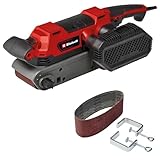 Einhell Bandschleifer TE-BS 850 E (850 W, 400 m/min Schleifbandgeschwindigkeit, Bandlauf-Feinjustierung, Staubabsaugung, auch für stationären Einsatz, inkl. Zubehör)