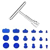 Dellen Reparaturset Auto, Ausbeulwerkzeug, Dellen Reparaturset mit 18 Stück Saugnäpfe & T-Bar Dellenzieher, Ausbeulwerkzeug Karosserie, Professionelles Auto Reparaturwerkzeug für DIY & Werkstatt