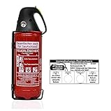 Brandengel® Feuerlöscher 2kg KFZ-Feuerlöscher Pulverlöscher LKW PKW Auto DIN EN 3 Manometer Halterung ABC 4LE (Mit Prüfnachweis u. Jahresmarke)