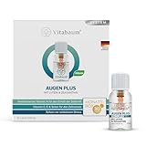 Vitabaum® Augen Plus mit Lutein und Zeaxanthin – Augenvitamine für optimale Sehkraft – 30 Fläschchen - Innovatives Twist and Mix System™ für schnelle Aufnahme – Vegan