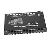 Veemoon Auto-Equalizer Audioprozessor Audio-Equalizer parametrischer Equalizer Stereo-Equalizer Equalizer für Audiokomponenten Sprach-Equalizer Drahtausgleich Metall Black