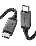 Silkland Zertifiziert USB4 Kabel mit Thunderbolt 4 Kabel, 40Gbps Datenkabel, PD3.1 240W 48V 5A Ladekabel, 8K60Hz 4K120Hz Videokabel für Macbook, iPad Pro, Dock, SSD, Display, Galaxy S24 Ultra, 1m