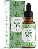 CBD Öl 15% - Vollspektrum Hanf-Tropfen - 1500mg CBD - Deutsches Unternehmen (1x 10 ml)