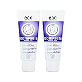 ECO COSMETICS Schwarzkümmel Zahncreme (2 x 75 ml), Bio Zahnpasta, Vegan, Fluoridfrei, Naturkosmetik