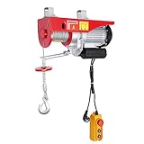 Seilwinde elektrisch 230v Seilzug Motorwinde 800kg(Doppelseil) 10M Seilzug Motorwinde mit Dringend-stoppen Funktion Fernbedienung Seilhebezug Kettenzug 1450W Motor elektrische Seilwinde