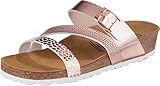 Lico Natural Glitter Damen Pantoletten, Rose, 40 EU