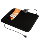 Mi-Heat Infrarot Heizteppich 40x50cm Fußschalter Thermostat 4 Heizstufen bis 60°C Temperatur fester 3 Stunden Timer rutschfeste Rückseite elektrischer Teppich leicht zu reinigen