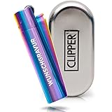 GESCHENKFREUDE Clipper Feuerzeug mit Gravur - Rainbow Clipper aus Metall - Feuerzeug Geschenkidee - Gasfeuerzeug - individuelle personalisierte Geschenke zu Weihnachten - Clipper Adventskalender 2023