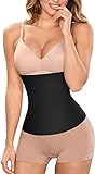 CHUMIAN Korsage Bauchweg Damen Waist Trainer Korsett Postpartum Belly wrap Bauchband Taillenformer Shapewear Unterbrust Corsage bauchweggürtel (Schwarz, M)