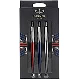 Parker Jotter London Trio Discovery Pack: Kugelschreiber (Royal Blue) | Gelstifte (Red Kensington) & Druckbleistift (Edelstahl)